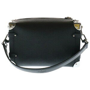 Louis Vuitton Black Black Side Trunk Handbag Bag Leather Taiga Leather Shoulder